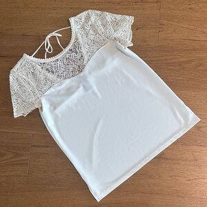 Ann Taylor Outlet Off White Lace Women's Blouse